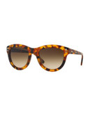 Versace Pop Chic Studs Cateye Sunglasses - MATTE HAVANA