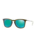 Ray-Ban Rubber Keyhole Sunglasses - GREEN (61693R) - 50 MM