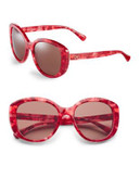 Dolce & Gabbana 55mm Square Sunglasses - RED MARBLE