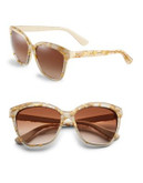 Dolce & Gabbana Gold Leaf 57mm Square Sunglasses - LEAF GOLD ON IVORY