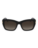 Ferragamo Square Shape Sunglasses SF763S - BLACK
