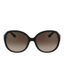 Ferragamo Round Shape Sunglasses SF764SL - BLACK