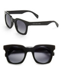 Marc By Marc Jacobs 47mm Rounded Square Sunglasses - SHINY BLACK