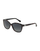 Dolce & Gabbana Streetwear 56mm Square Sunglasses - BLACK FLORAL
