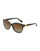 Dolce & Gabbana Streetwear 56mm Square Sunglasses - LEOPARD