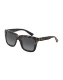 Dolce & Gabbana DNA 54mm Square Sunglasses - BLACK (POLARIZED)