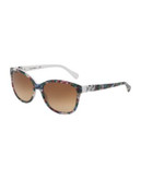 Dolce & Gabbana Streetwear 56mm Square Sunglasses - FLORAL
