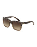 Dolce & Gabbana DNA 54mm Square Sunglasses - BROWN