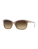 Versace Pop Chic 57mm Cat-Eye Sunglasses - WHITE