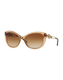 Versace Rock Icons 57mm Cat-Eye Sunglasses - PINK