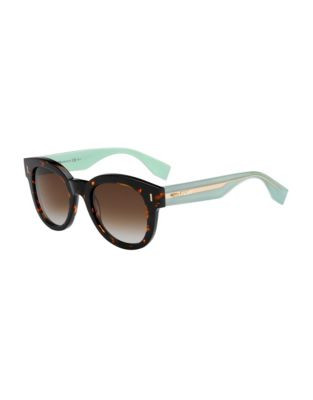 Fendi Round Plastic Sunglasses - HAVANA