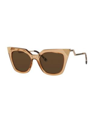 Fendi Crystal Cat-Eye Sunglasses - CHAMPAGNE
