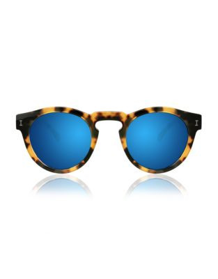 Illesteva Leonard Round Sunglasses - TORTOISE/BLUE