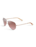 Calvin Klein 60mm R159S Aviator Sunglasses - ROSE GOLD