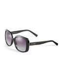 Calvin Klein 56mm R693S Square Sunglasses - BLACK