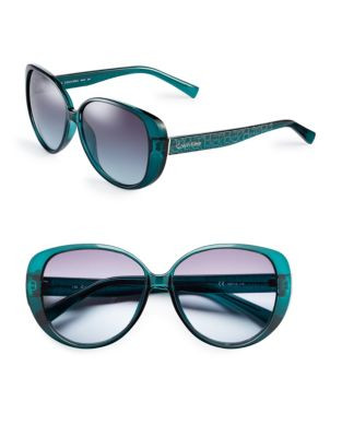Calvin Klein 56mm R693S Square Sunglasses - TEAL