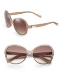 Calvin Klein 58mm R701S Round Sunglasses - SAND