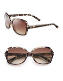 Calvin Klein 58mm Oversized Square Sunglasses - DARK TORTOISE