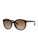 Fossil Tinted 56mm Round Sunglasses - BLACK
