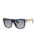 Gucci Colourblocked 54mm Square Sunglasses - BLUE