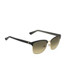 Gucci Clubmaster 57mm Wayfarer Sunglasses - BLACK