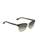 Gucci Clubmaster 57mm Wayfarer Sunglasses - BROWN