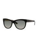 Gucci 55mm Cat-Eye Sunglasses - BLACK