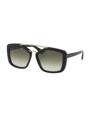 Prada Cinema 56mm Square Sunglasses - BLACK