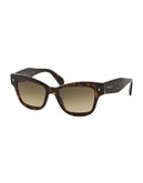Prada Patterned 51mm Square Sunglasses - TORTOISE