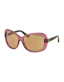 Michael Kors Hanelei Bay 60mm Oval Sunglasses - PINK
