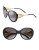 Burberry 57mm Round Ribbon Arm Sunglasses - BLACK