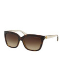 Michael Kors Sandestin 54mm Square Sunglasses - BROWN