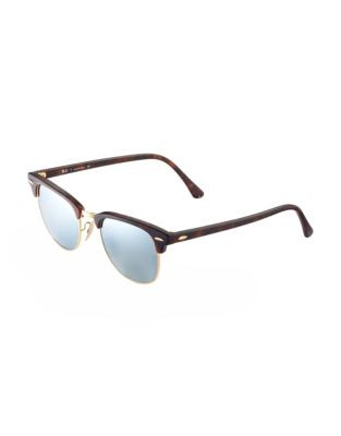 Ray-Ban Classic Clubmaster Sunglasses - SILVER - 49 MM