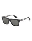 Mcq By Alexander Mcqueen Rectangular Sunglasses MCQ0018/S - MATTE BLACK