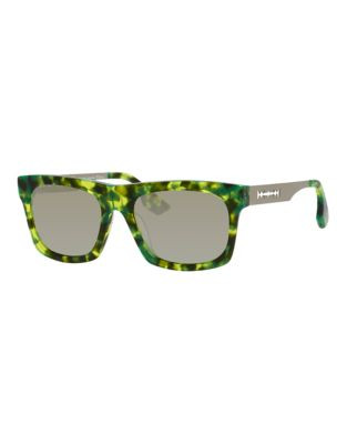 Mcq By Alexander Mcqueen Rectangular Sunglasses MCQ0018/S - LIME