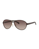 Marc By Marc Jacobs Modified 59mm Aviator Sunglasses - BROWN