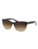 Ralph By Ralph Lauren Eyewear Essential Logo 54mm Square Sunglasses - HAVANA OMBRE