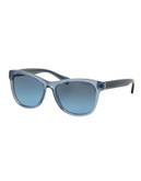 Ralph By Ralph Lauren Eyewear Essential Logo 54mm Square Sunglasses - BLUE