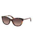 Ralph By Ralph Lauren Eyewear Essential 54mm Extended Temple Cat-Eye Sunglasses - RED HAVANA