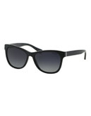 Ralph By Ralph Lauren Eyewear Essential Logo 54mm Square Sunglasses - BLACK (POLARIZED)