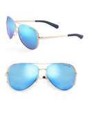Michael Kors Chelsea 59mm Aviator Sunglasses - BLUE