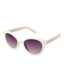 Vince Camuto Embellished Cat Eye Sunglasses - NATURAL (WHITE)