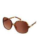 Topshop Pru Portugal Square Sunglasses - BROWN