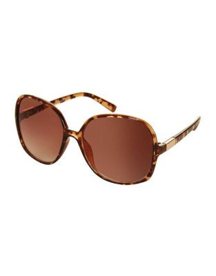 Topshop Pru Portugal Square Sunglasses - BROWN