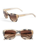 Burberry 54mm Contrast Wayfarer Sunglasses - BLACK/GOLD MIRRORED LENSES