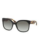 Prada Ombre Wayfarer 57mm Sunglasses - BLACK