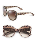 Dolce & Gabbana Leopard 53mm Butterfly Sunglasses - LEOPARD
