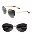 Dolce & Gabbana 57mm Butterfly Sunglasses - PALE GOLD/BLACK