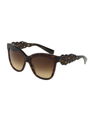 Dolce & Gabbana Catwalk 55mm Square Sunglasses - HAVANA