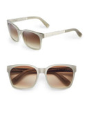Bobbi Brown 55mm Morgan Contrast Square Sunglasses - MATTE SAGE